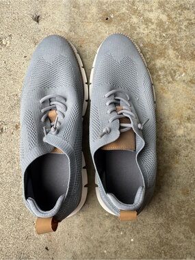 Diabetic Men's Lightweight Knit Slip-On Sneakers - Gray